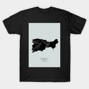 Capri Italy City Map dark T-Shirt